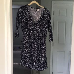 Blue and white heart dress with strings in front